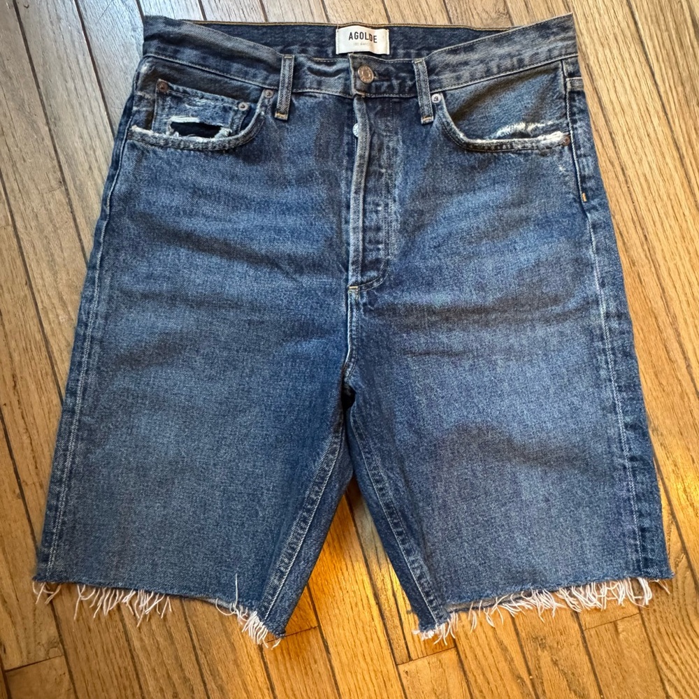 Agolde Blue Baggie 90s Jean Shorts